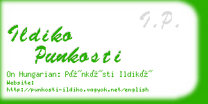 ildiko punkosti business card